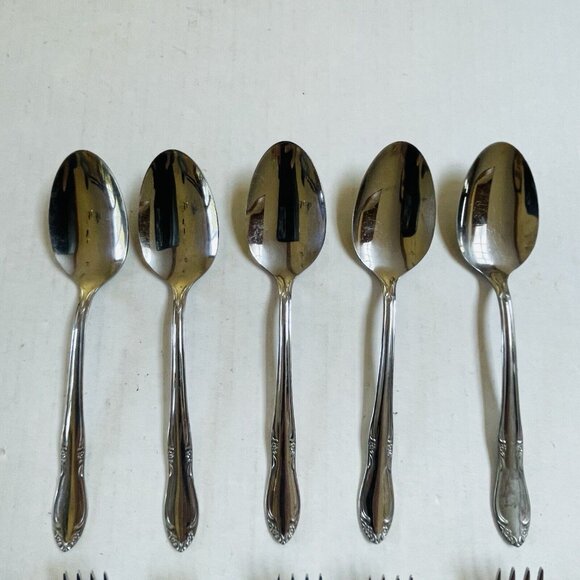 Oneida Chateau Stainless Steel Forks Spoons 11 pieces Flatware Replacement - Picture 3 of 6